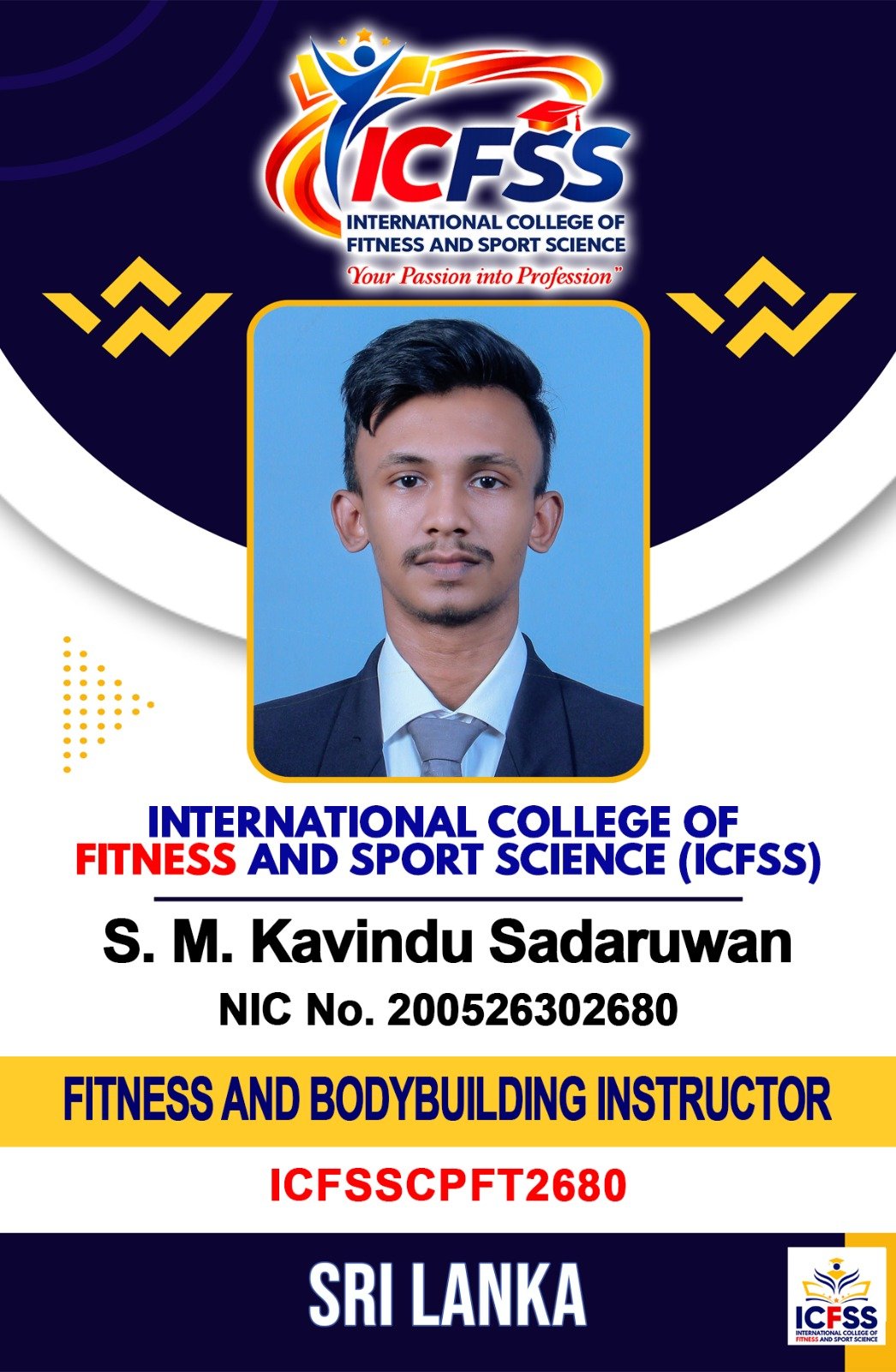 Student Professional ID Card — Kavindhu